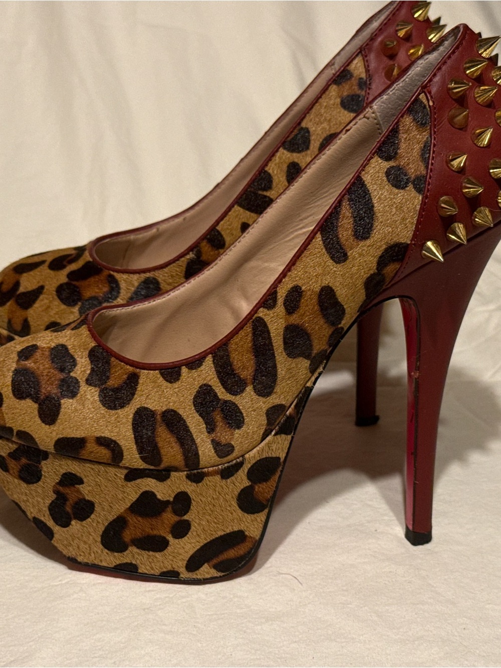 Betsey Johnson GrRace Leopard Platform Spike Heels • Size 7 - Picture 3 of 8